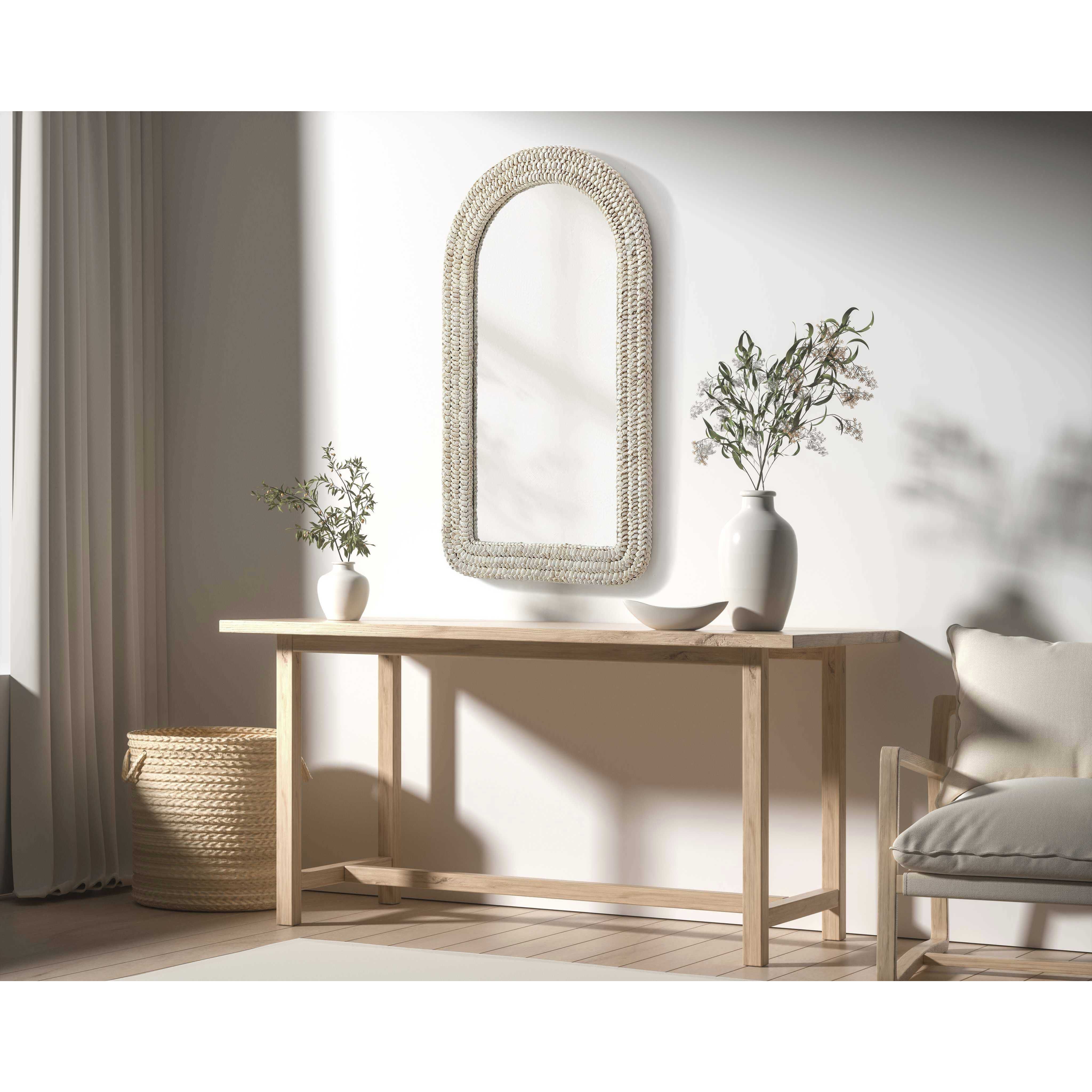 Marlowe 42 X 24 inch Linen White Mirror