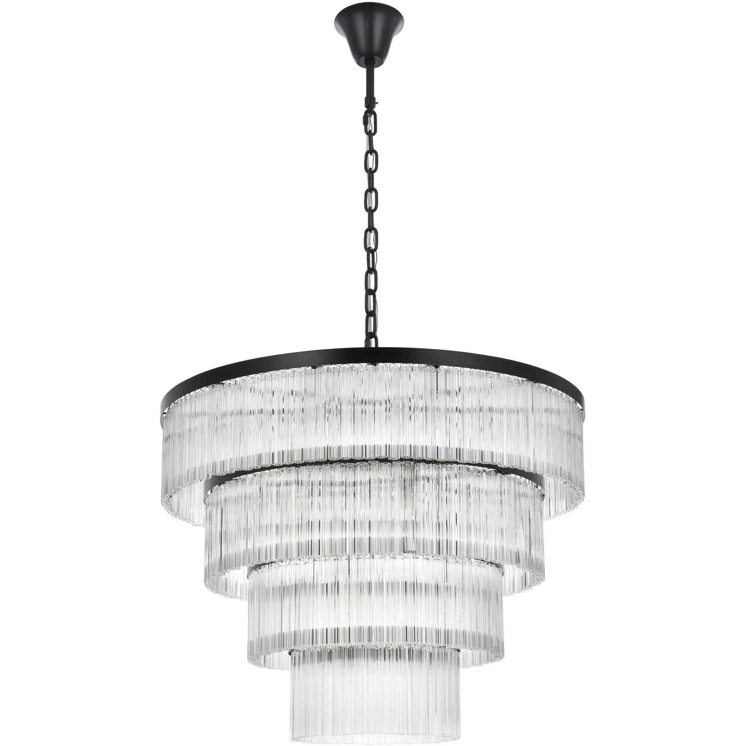 Harlow 28 Light 40 inch Black Chandelier Ceiling Light