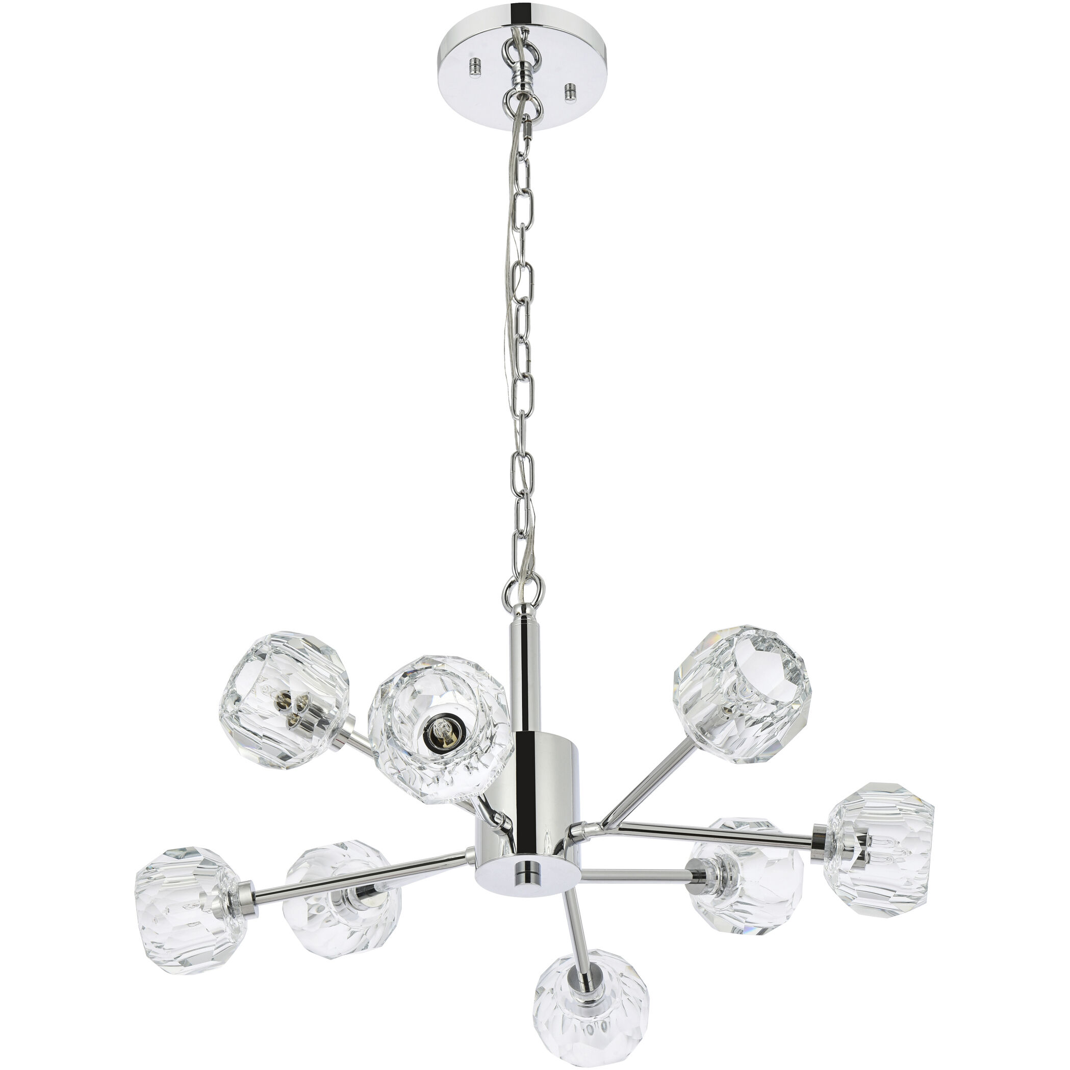 Graham 8 Light 24 inch Chrome Pendant Ceiling Light