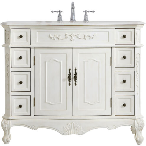 Danville 42 X 42 X 36 inch Antique White and Antique Bronze Vanity Sink Set