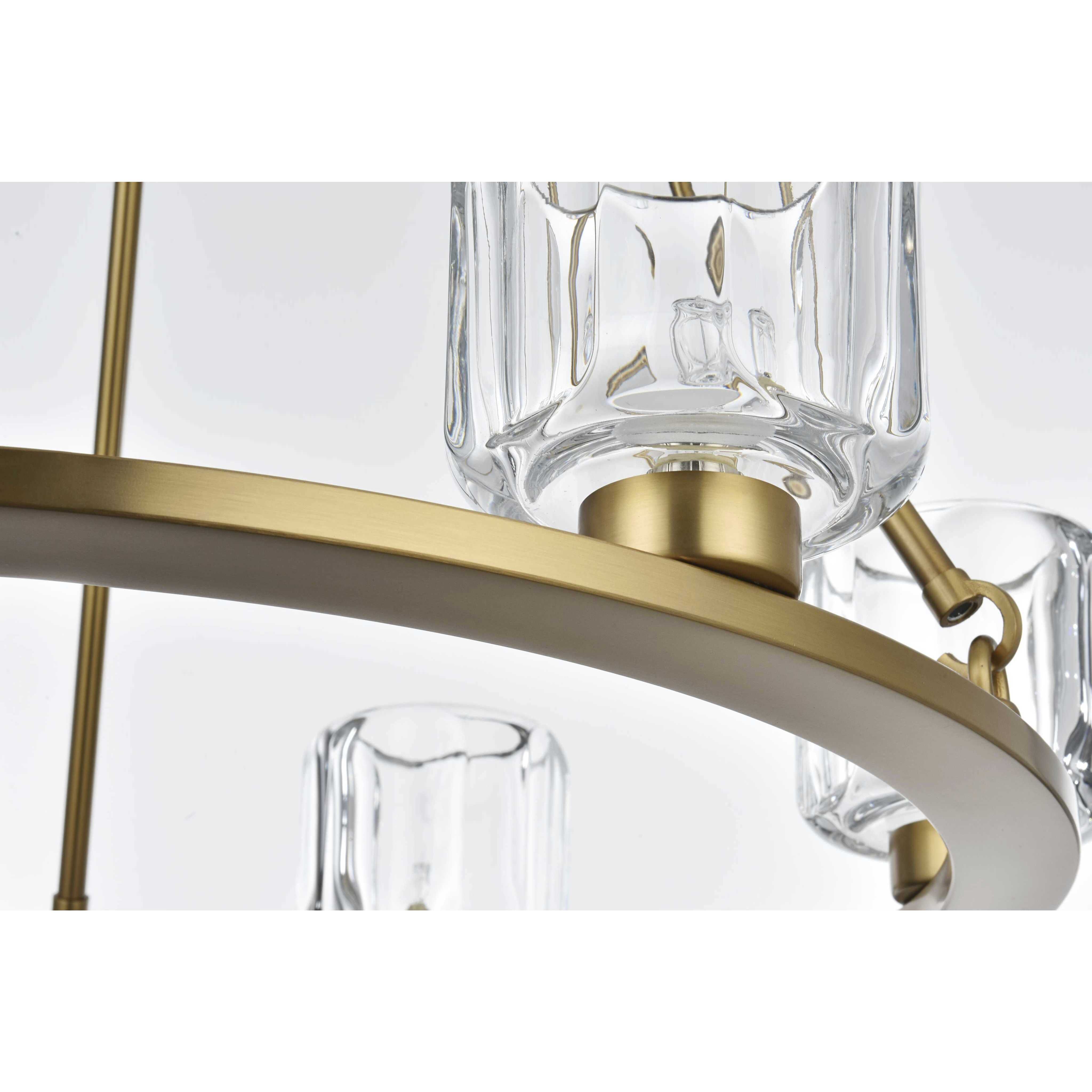 Cadence 6 Light 26 inch Satin Gold Chandelier Ceiling Light