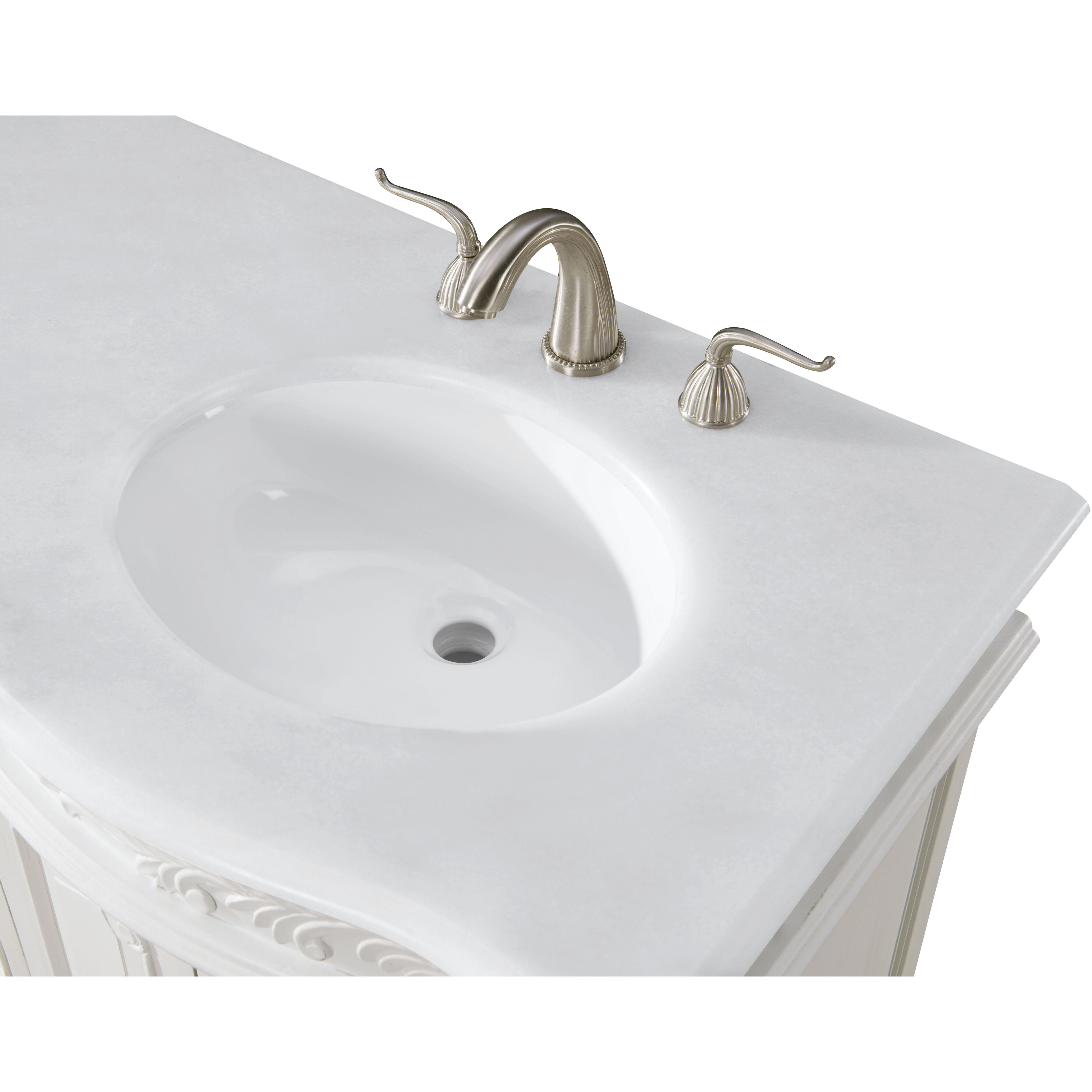 Windsor 60 X 22 X 36 inch Antique White Vanity Sink Set