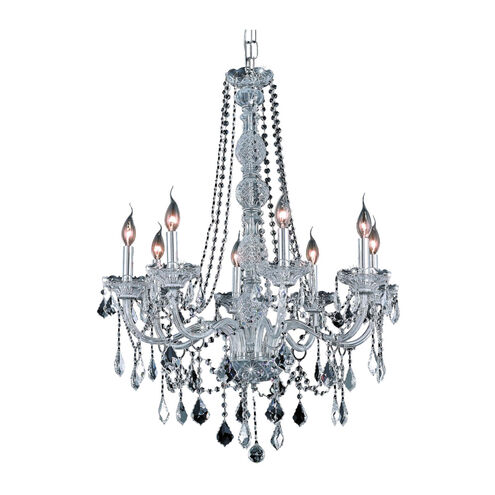 Verona 8 Light 28 inch Chrome Dining Chandelier Ceiling Light in Clear, Royal Cut