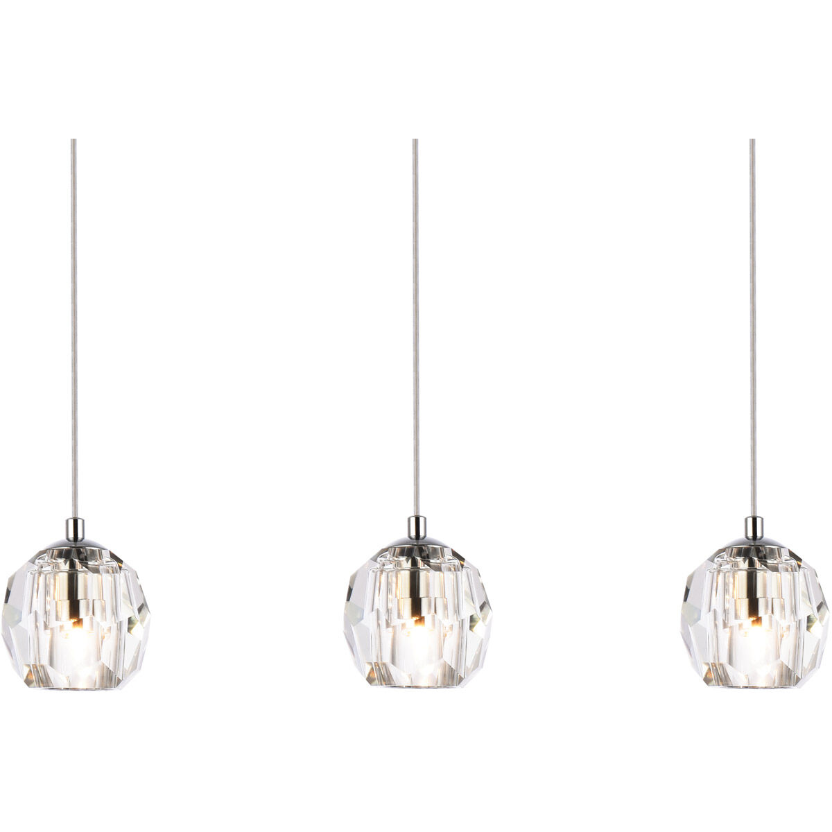 Eren 3 Light 28 inch Chrome Linear Pendant Ceiling Light