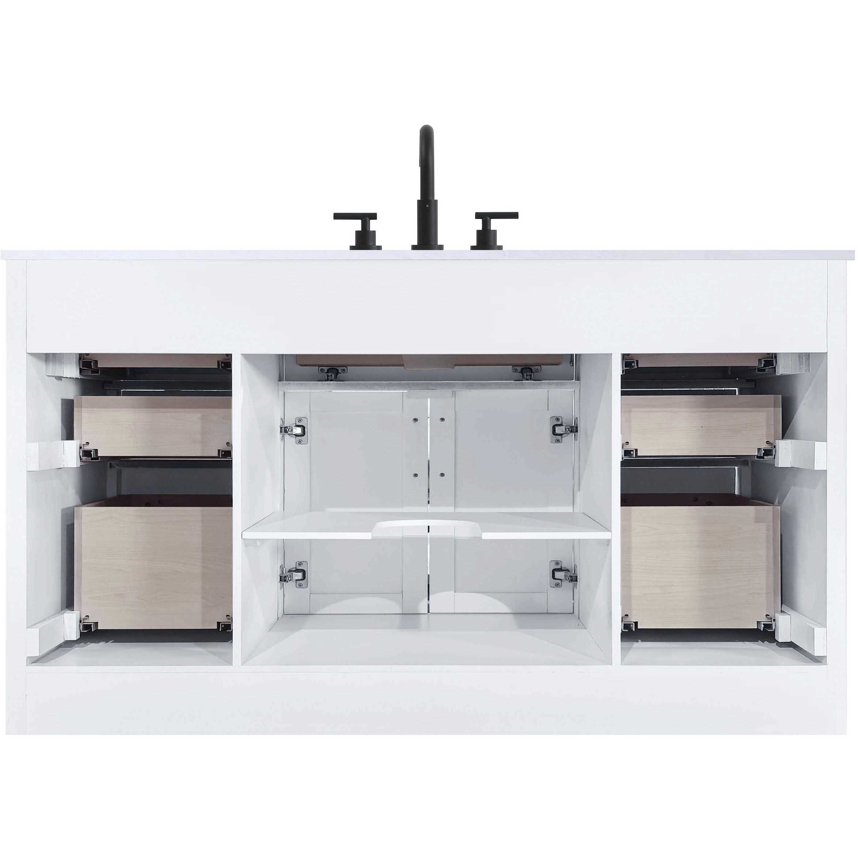 Alden 60 X 35 inch White Bathroom Vanity Cabinet