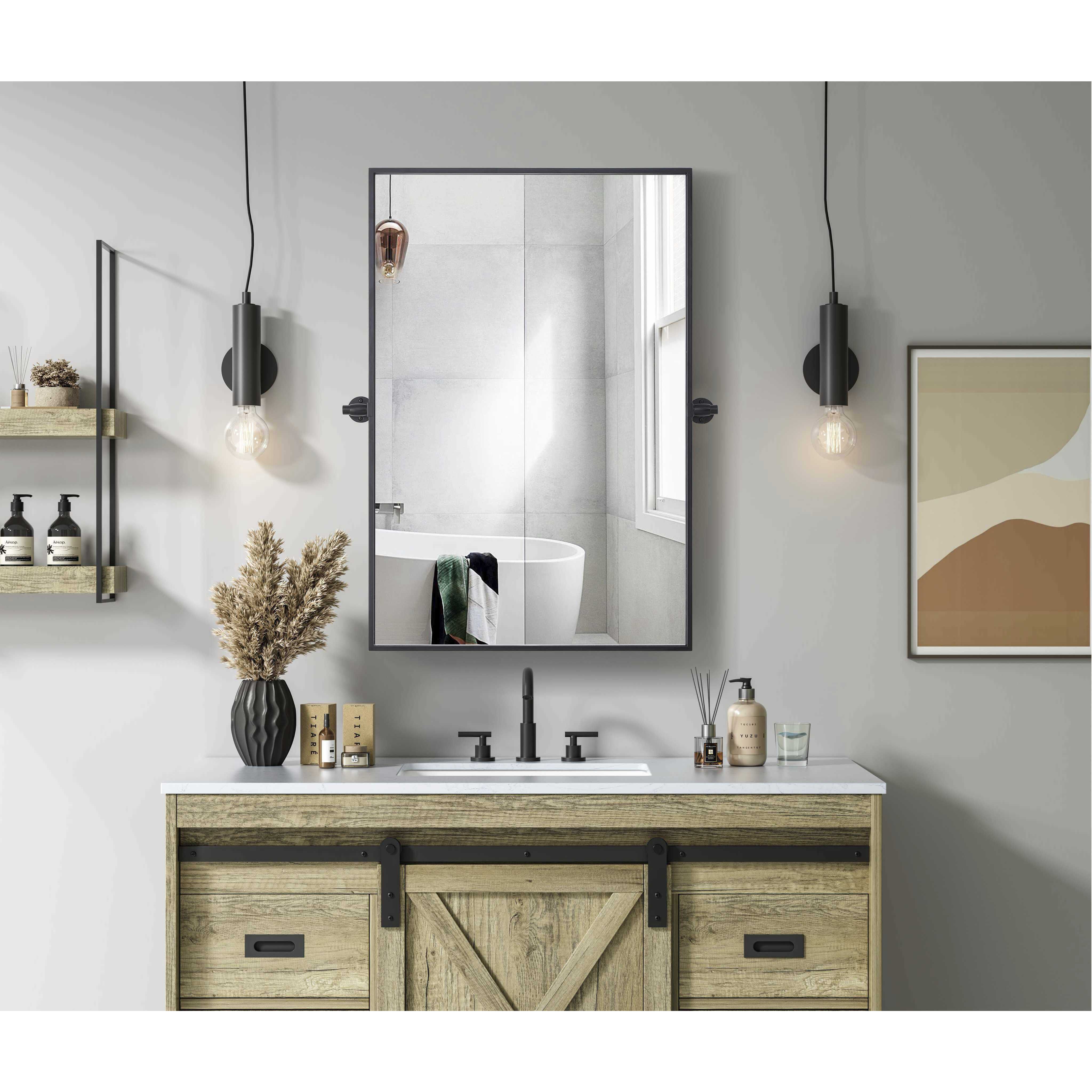 Amoura 36 X 24 inch Black Mirror