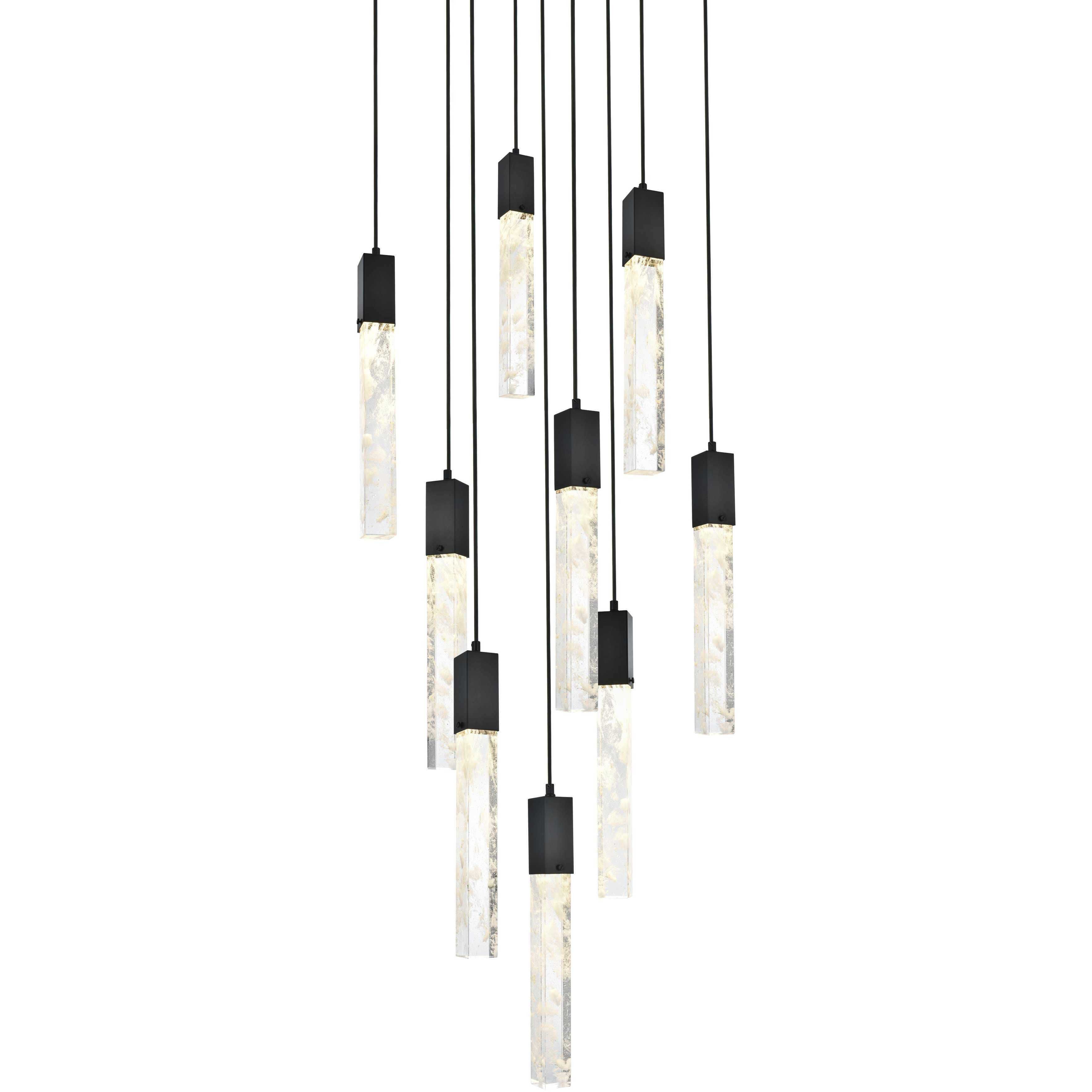 Aurora 9 Light 20 inch Black Pendant Ceiling Light
