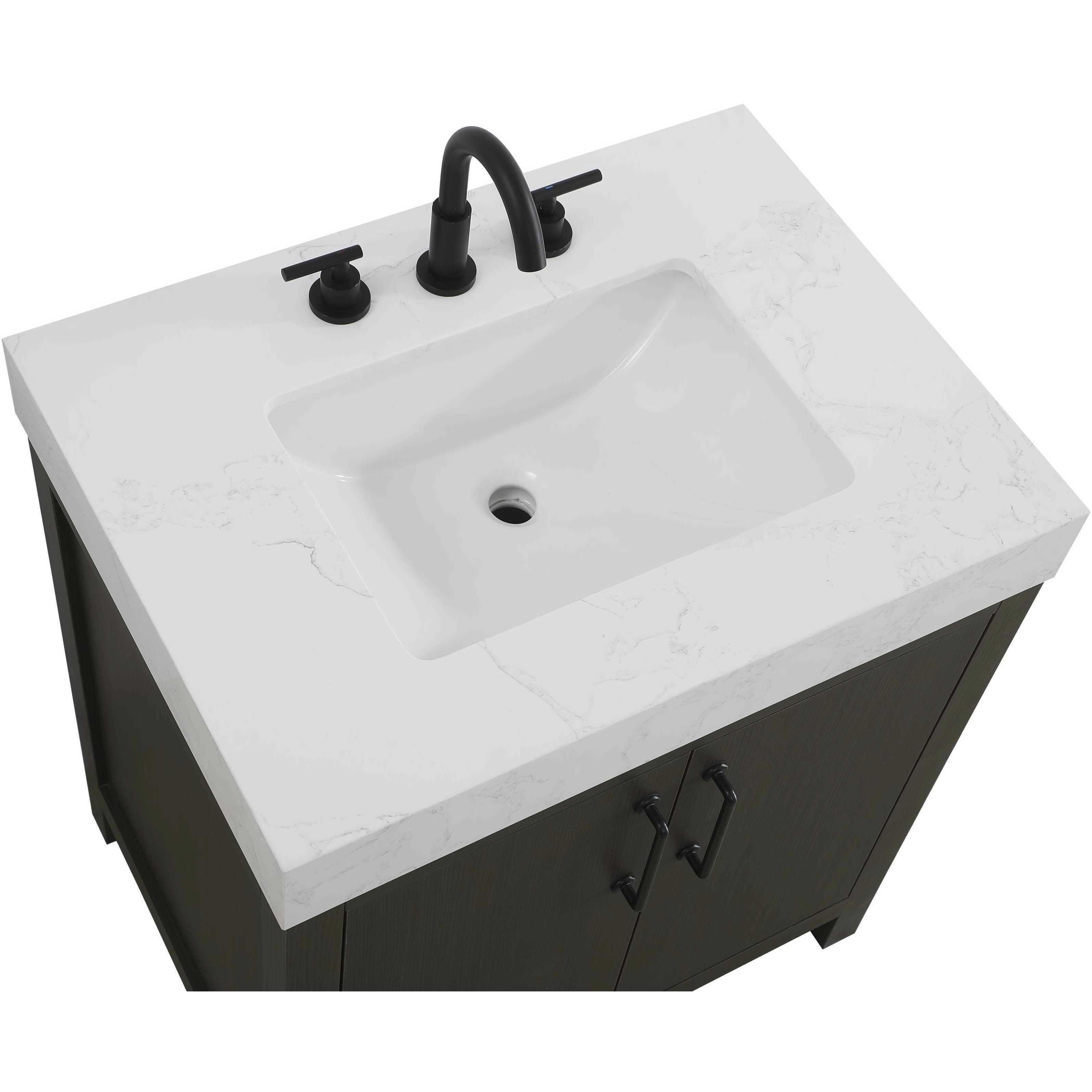 Nathan 30 X 34 inch Mocha Brown Bathroom Vanity Cabinet