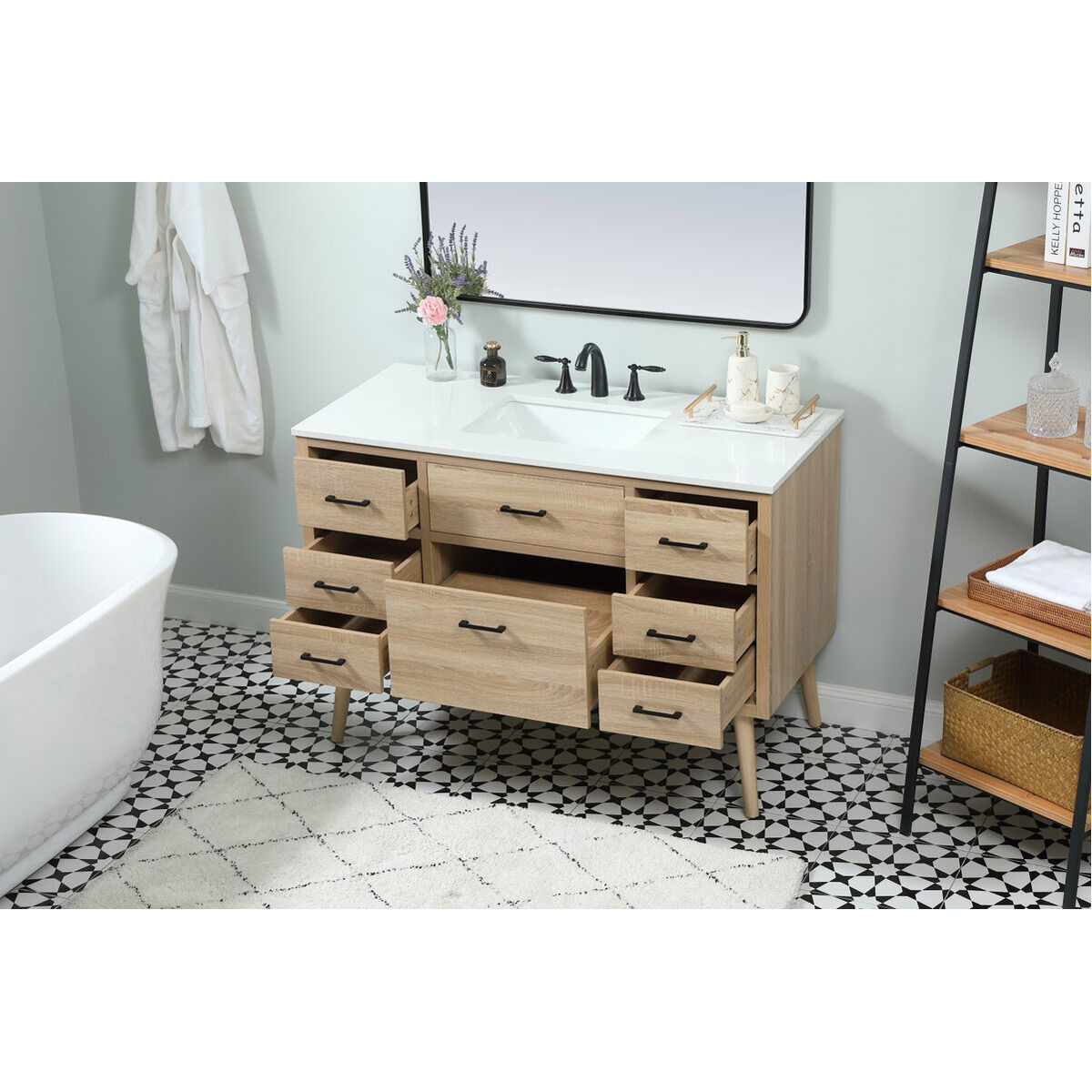 Boise 48 X 22 X 33.5 inch Mango Wood Vanity Sink Set in Not Included