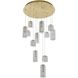 Aston 12 Light 28 inch Satin Gold Pendant Ceiling Light