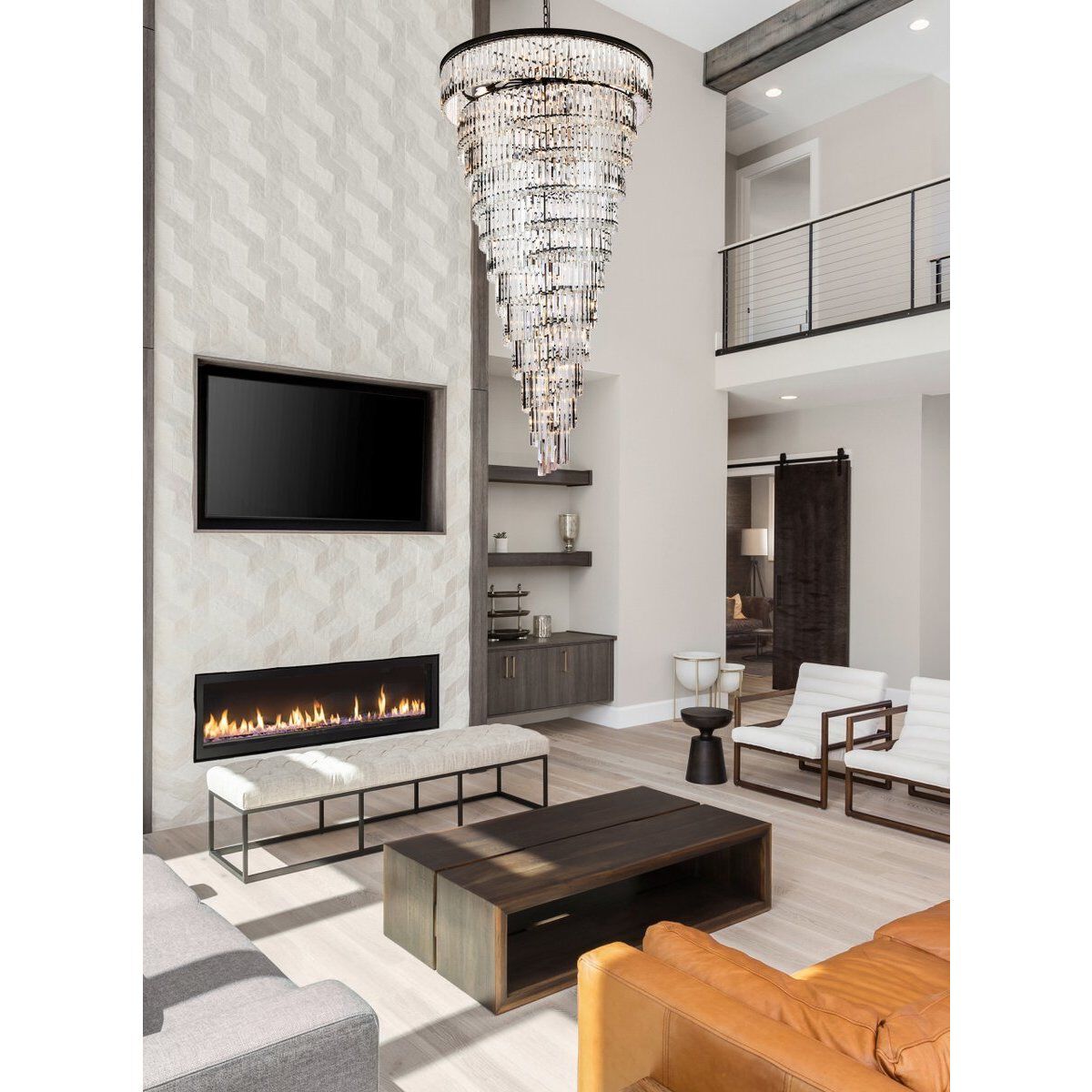 Sydney 58 Light 48 inch Matte Black Chandelier Ceiling Light