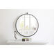 Eternity 24 X 24 inch Black Wall Mirror