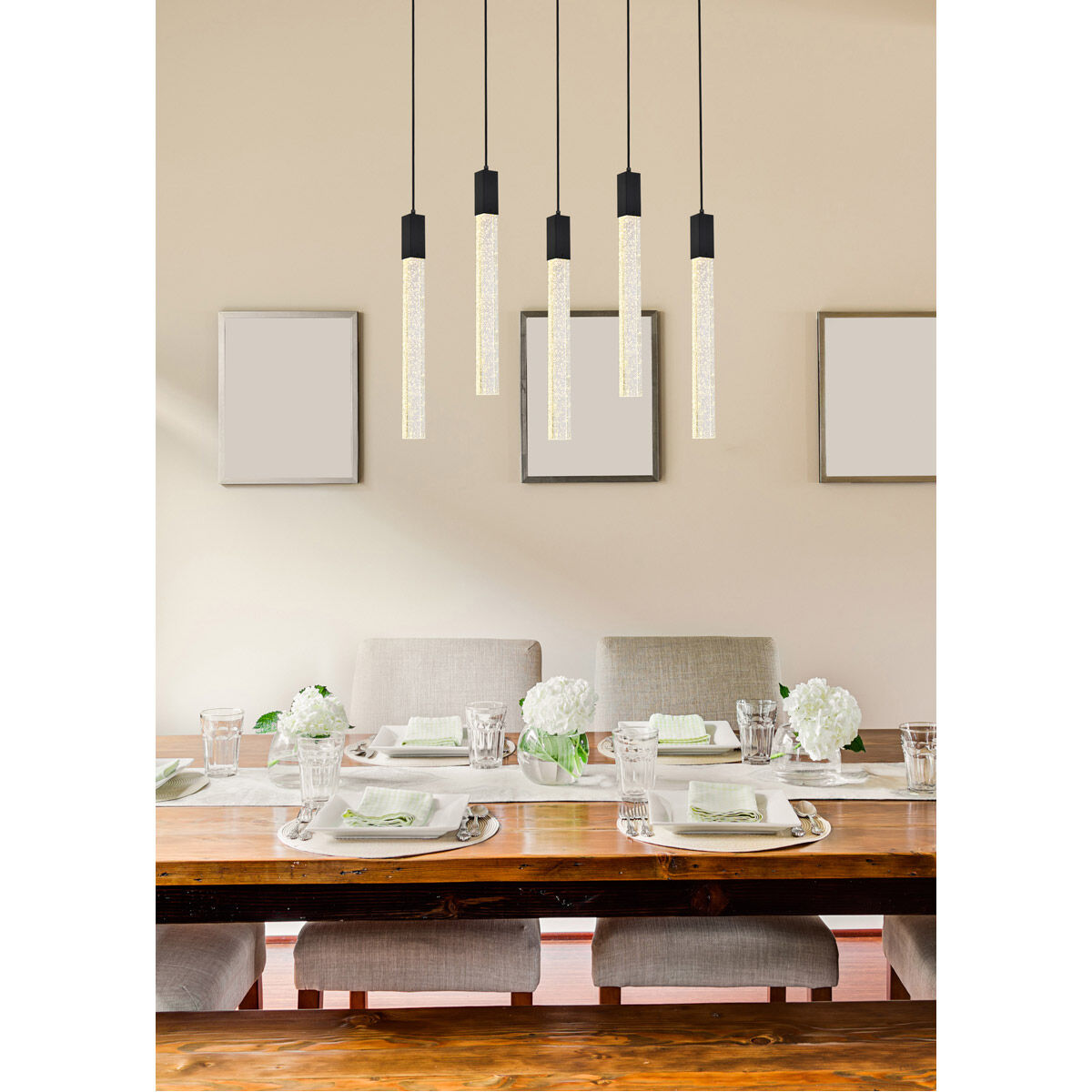 Weston 5 Light 36 inch Black Pendant Ceiling Light