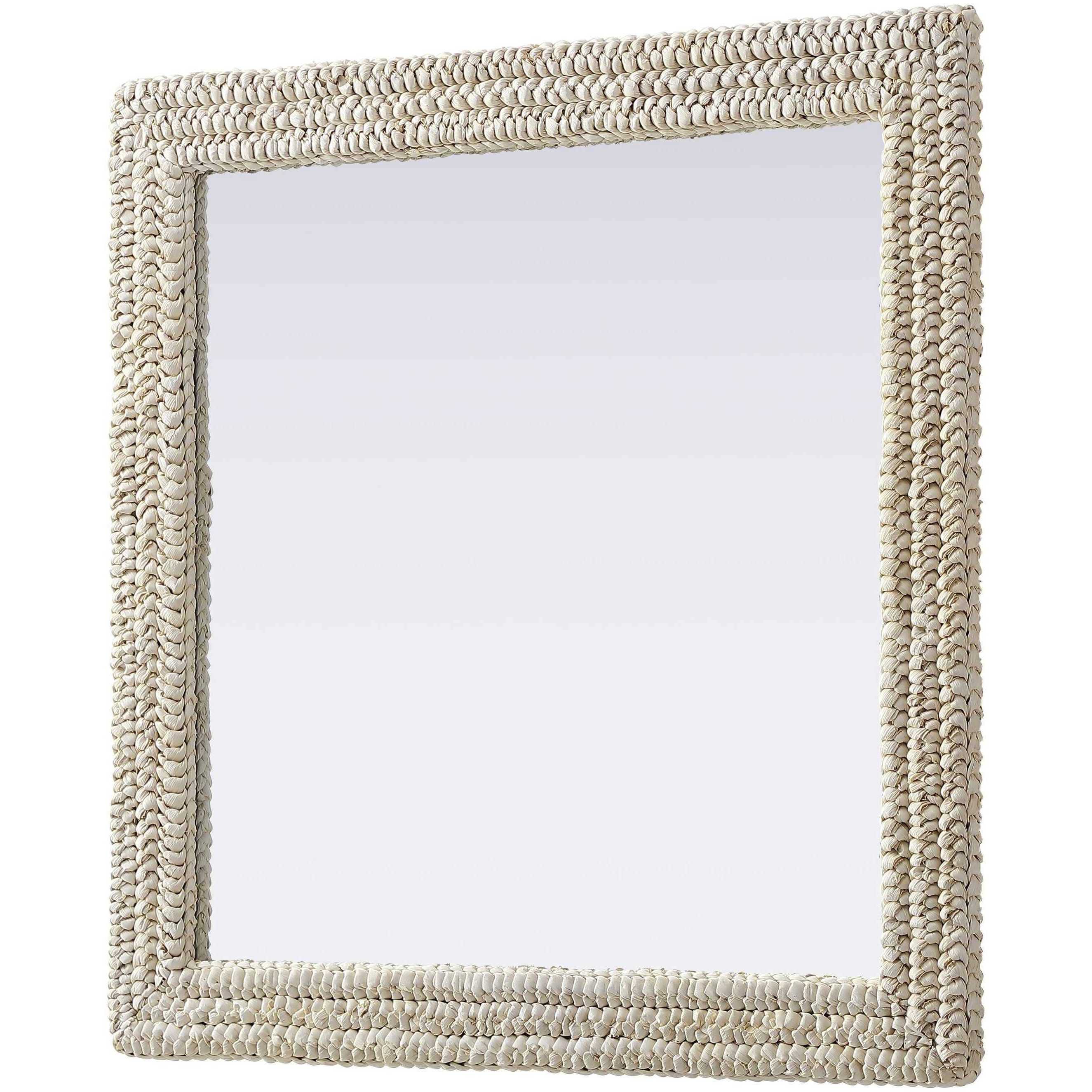 Marlowe 36 X 36 inch Linen White Mirror