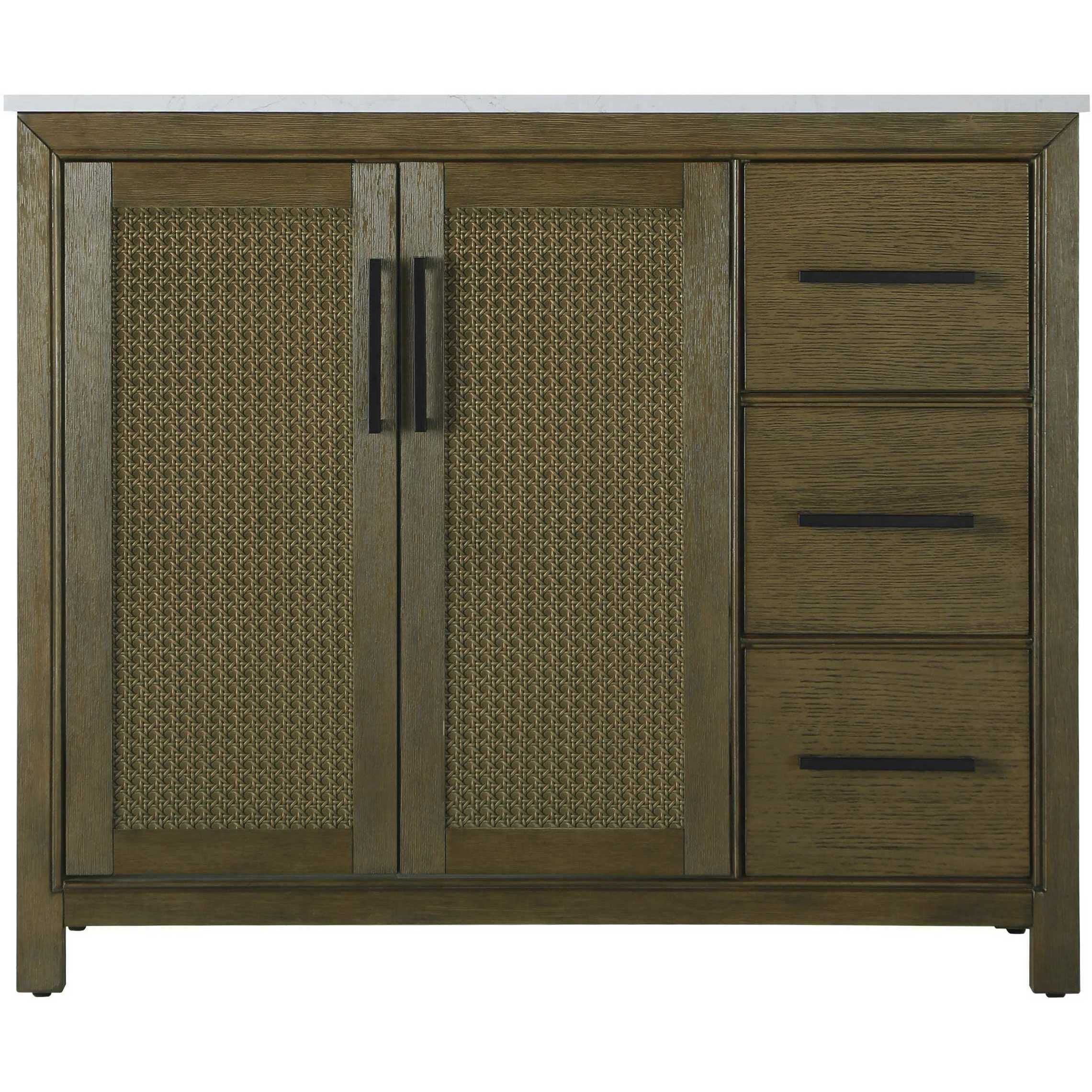 Alina 42 X 34 inch Hazel Oak Bathroom Vanity Cabinet
