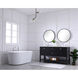 Metropolis 60 X 22 X 34 inch Black Vanity Sink Set