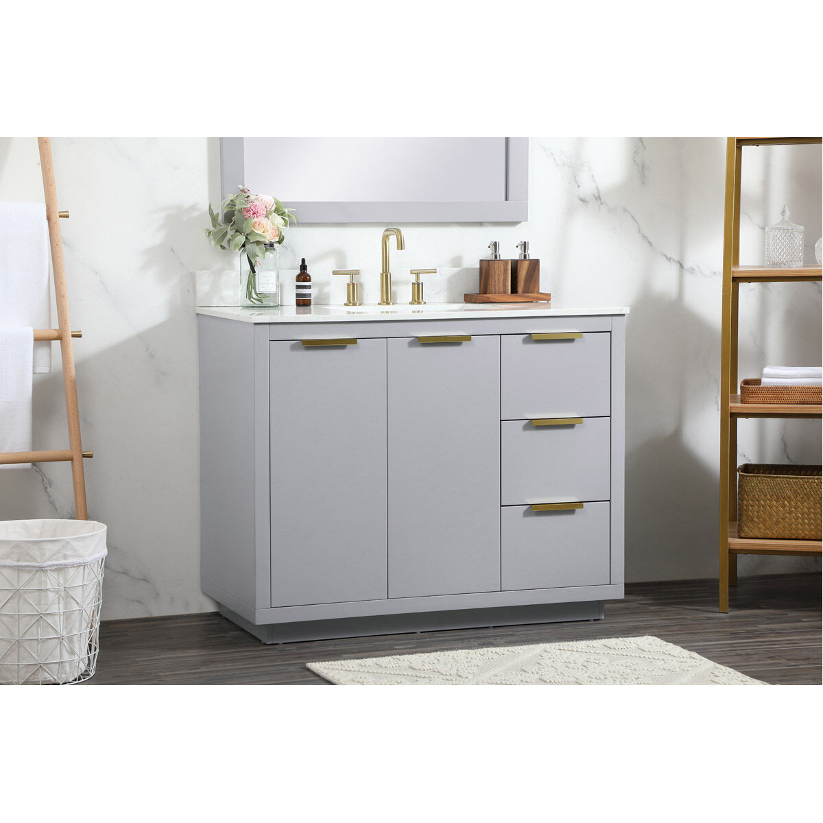 Blake 42 X 22 X 34 inch Grey Vanity Sink Set