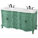 Danville 60 X 21 X 36 inch Vintage Mint Vanity Sink Set