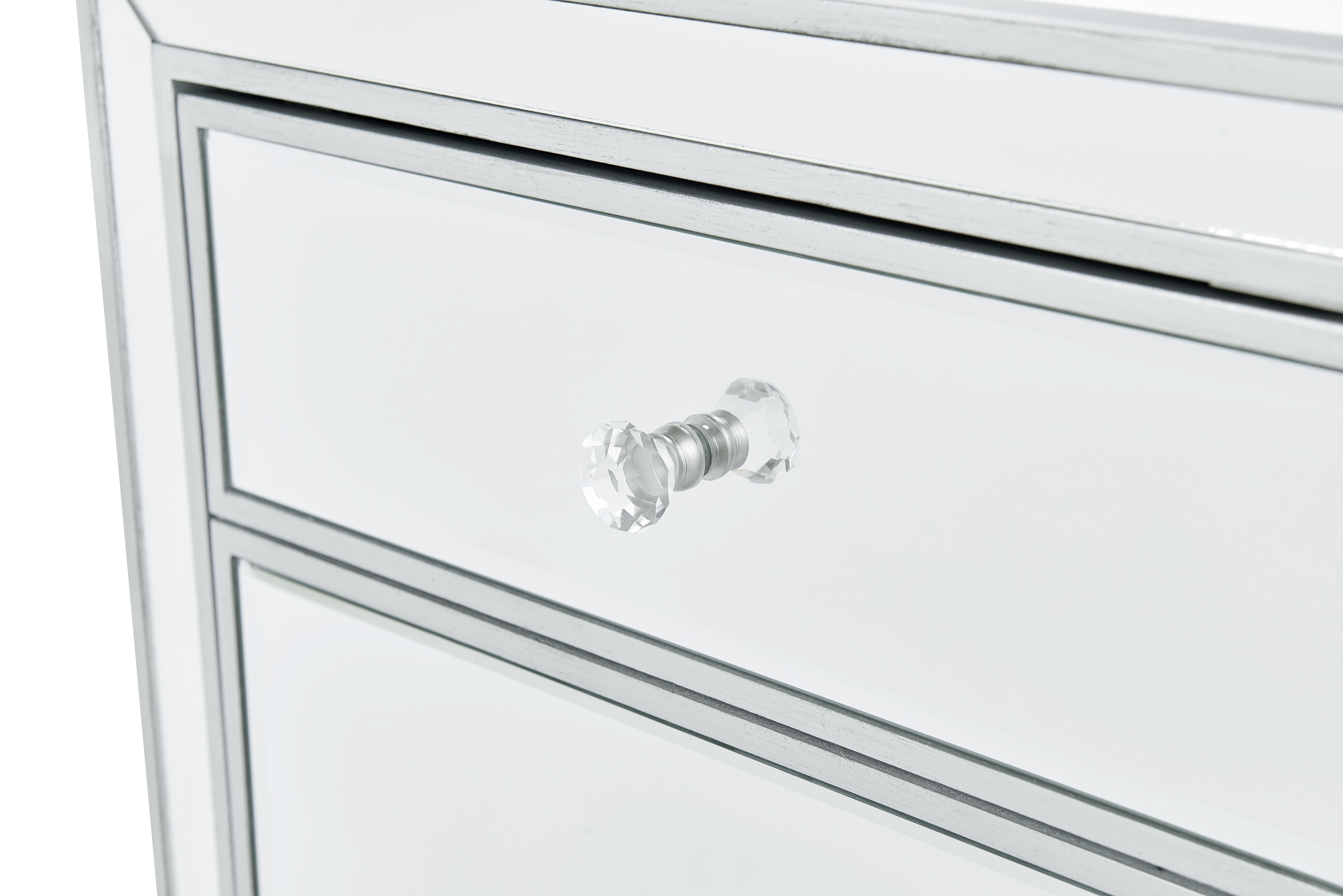 Reflexion 24 X 21 inch Antique Silver Nightstand in Antique Sliver 