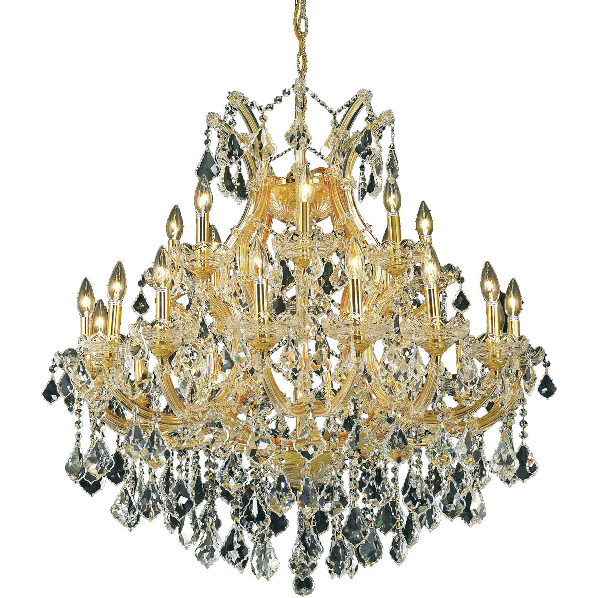 Maria Theresa 24 Light 36 inch Gold Dining Chandelier Ceiling Light in Clear, Royal Cut