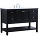 Metropolis 48 X 22 X 34 inch Black Vanity Sink Set