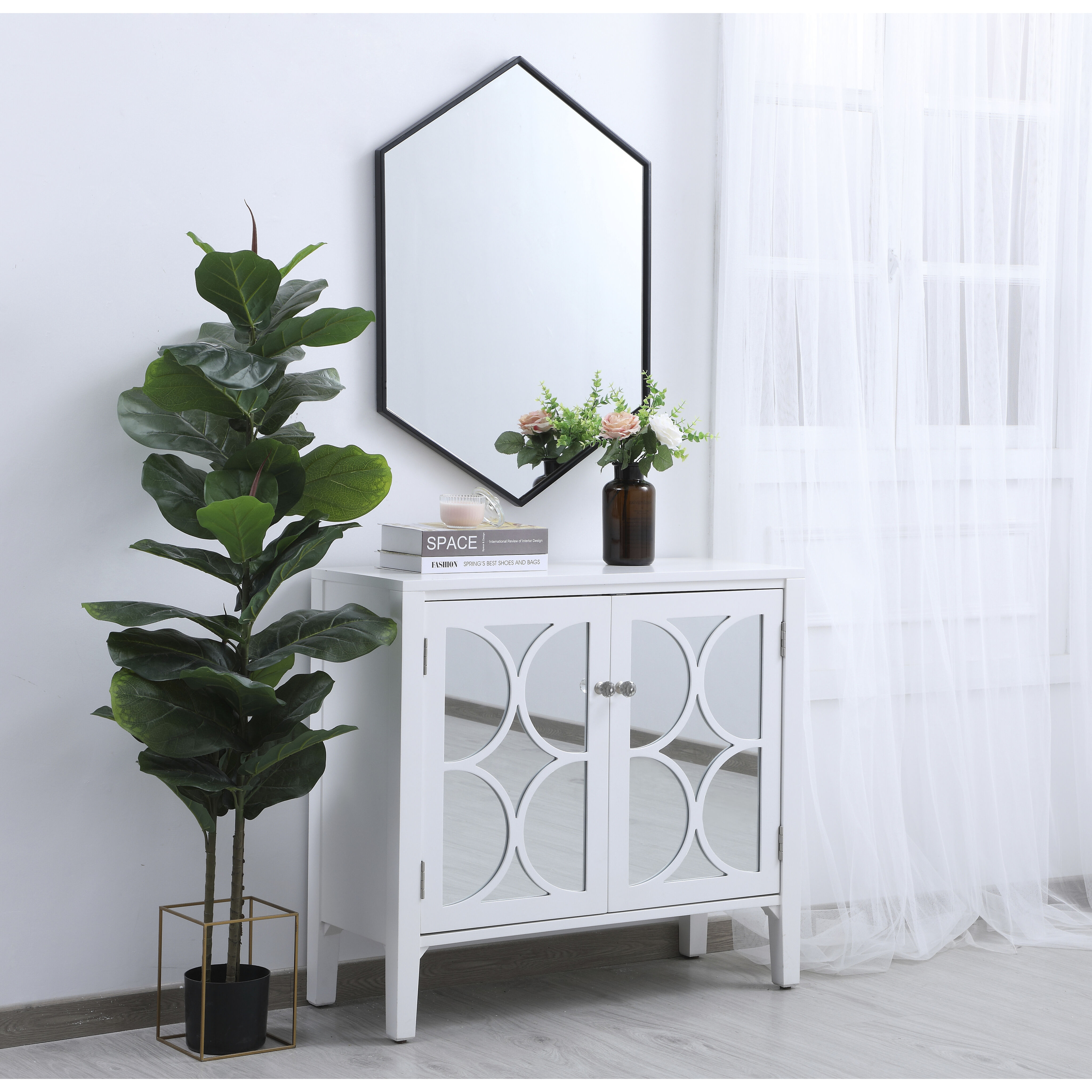 Eternity 34 X 24 inch Black Wall Mirror