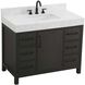 Nathan 42 X 34 inch Mocha Brown Bathroom Vanity Cabinet in Included