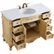 Danville 48 X 21 X 36 inch Light Antique Beige Vanity Sink Set