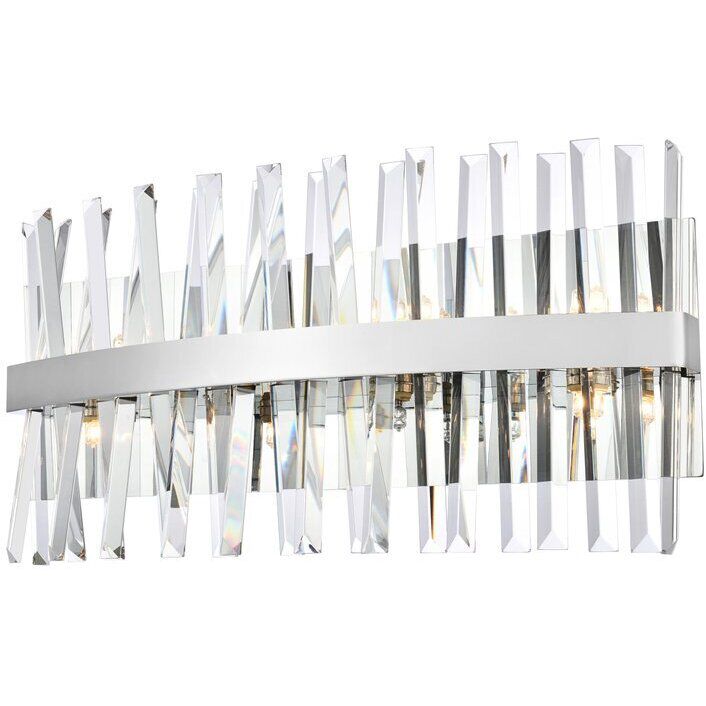 Serephina 8 Light 24 inch Chrome Bath Sconce Wall Light