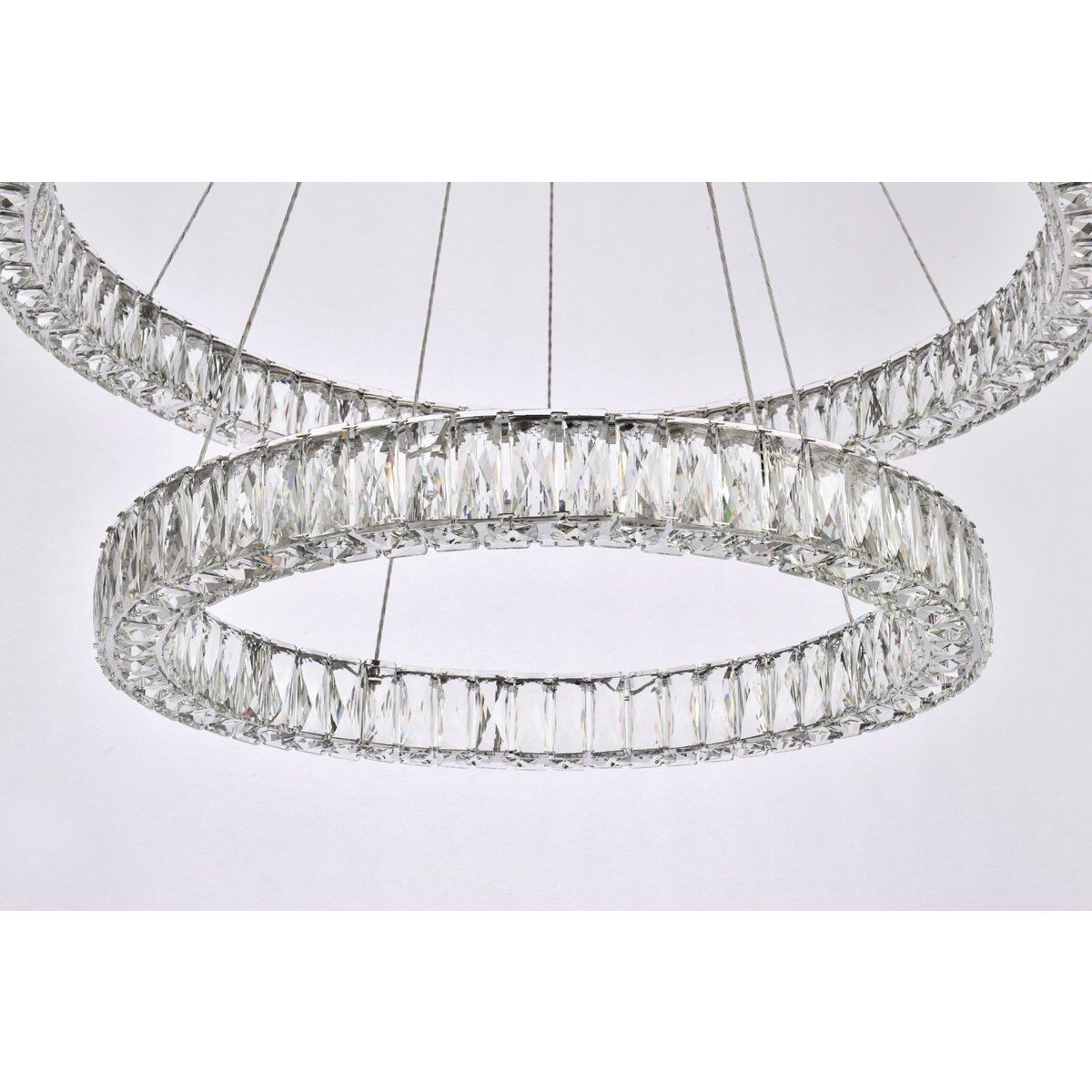 Monroe LED 36 inch Chrome Chandelier Ceiling Light