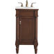 Lexington 19 X 18 X 35 inch Walnut Vanity Sink Set 