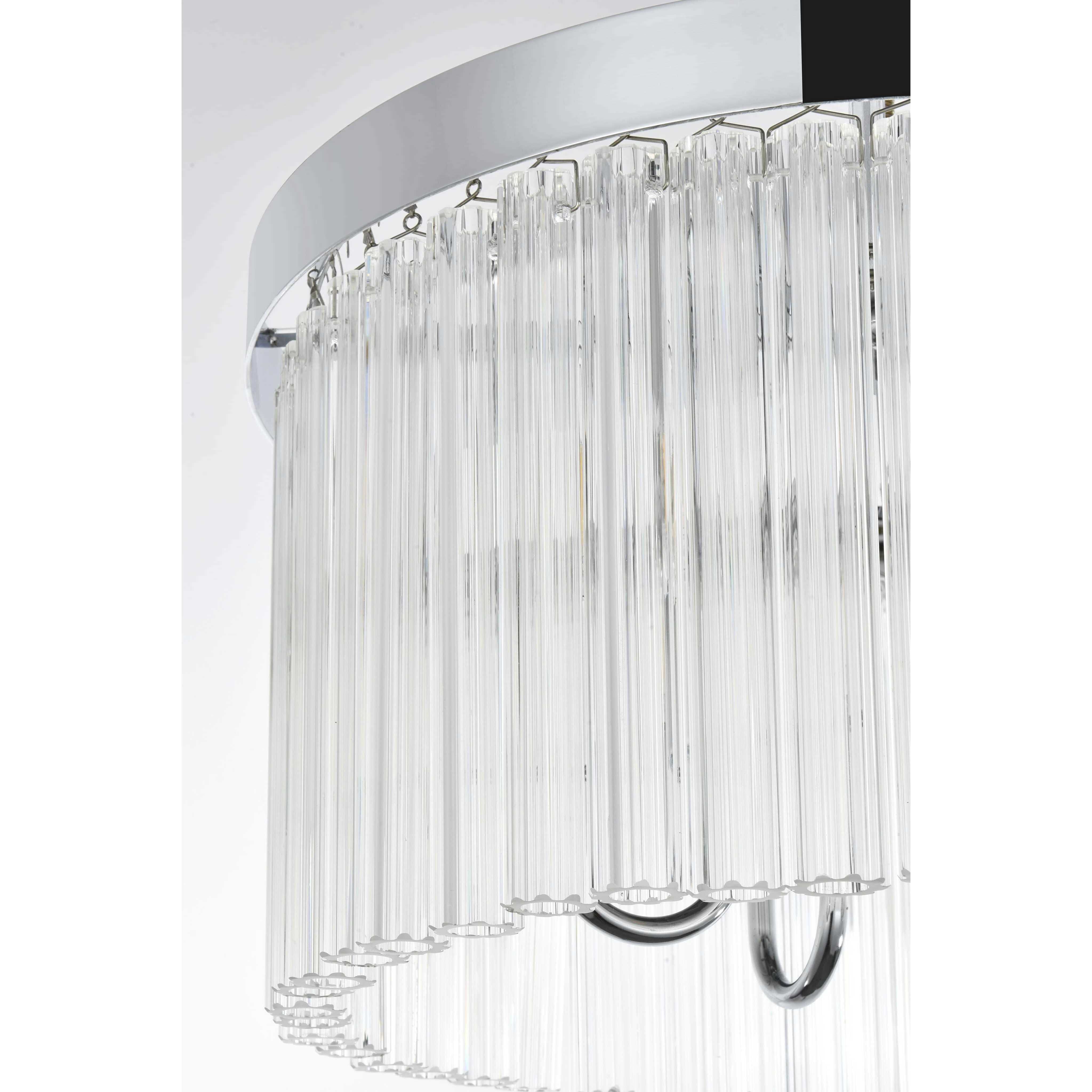 Harlow 4 Light 16 inch Chrome Flush Mount Ceiling Light