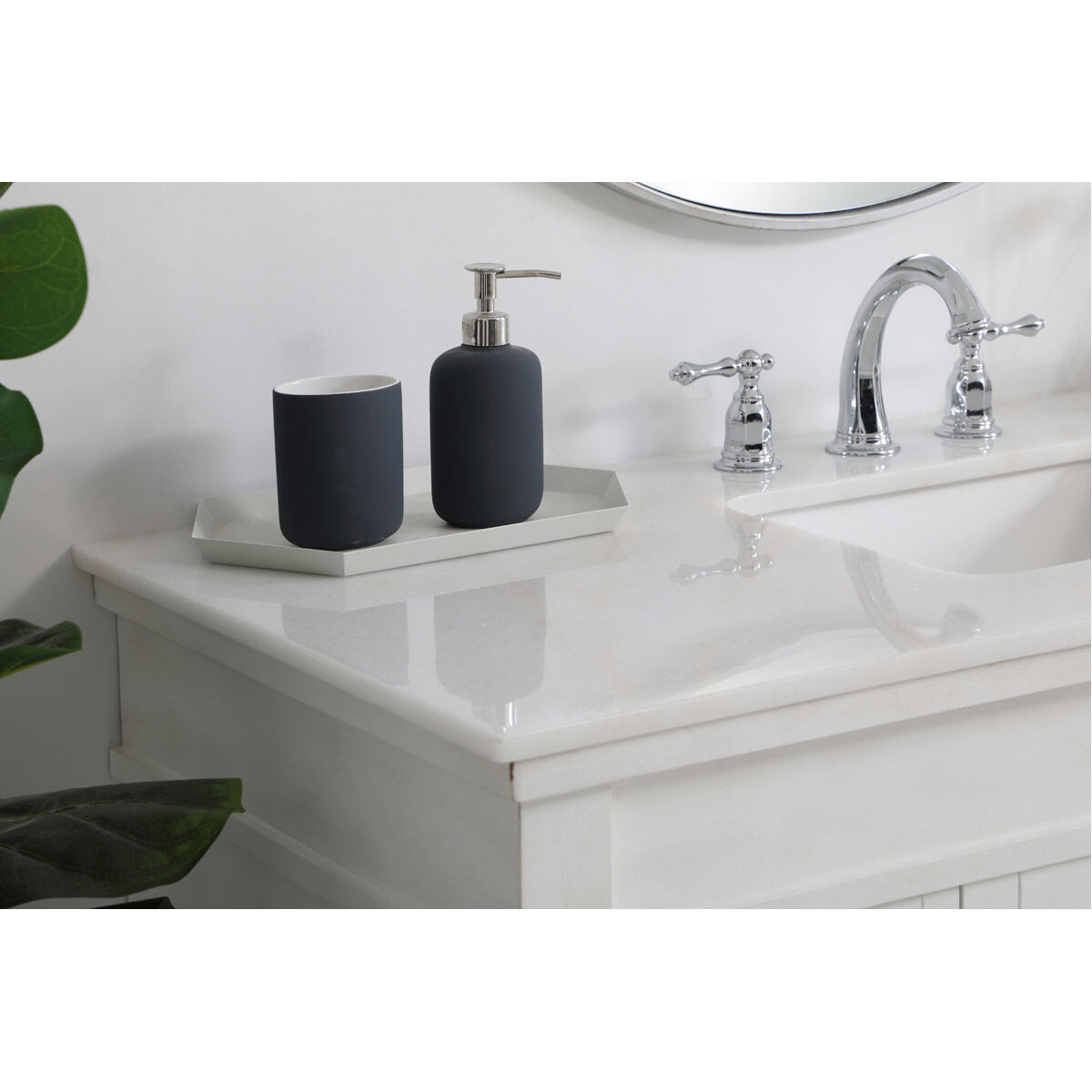 Lexington 48 X 21.5 X 35 inch Antique White Vanity Sink Set