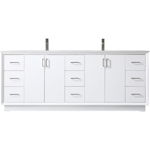Hayes 84 X 22 X 35 inch White Vanity Sink Set