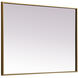 Eternity 36 X 24 inch Brass Mirror in 24 x 36