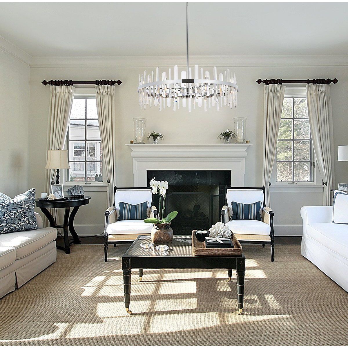 Serena 16 Light 36 inch Chrome Chandelier Ceiling Light