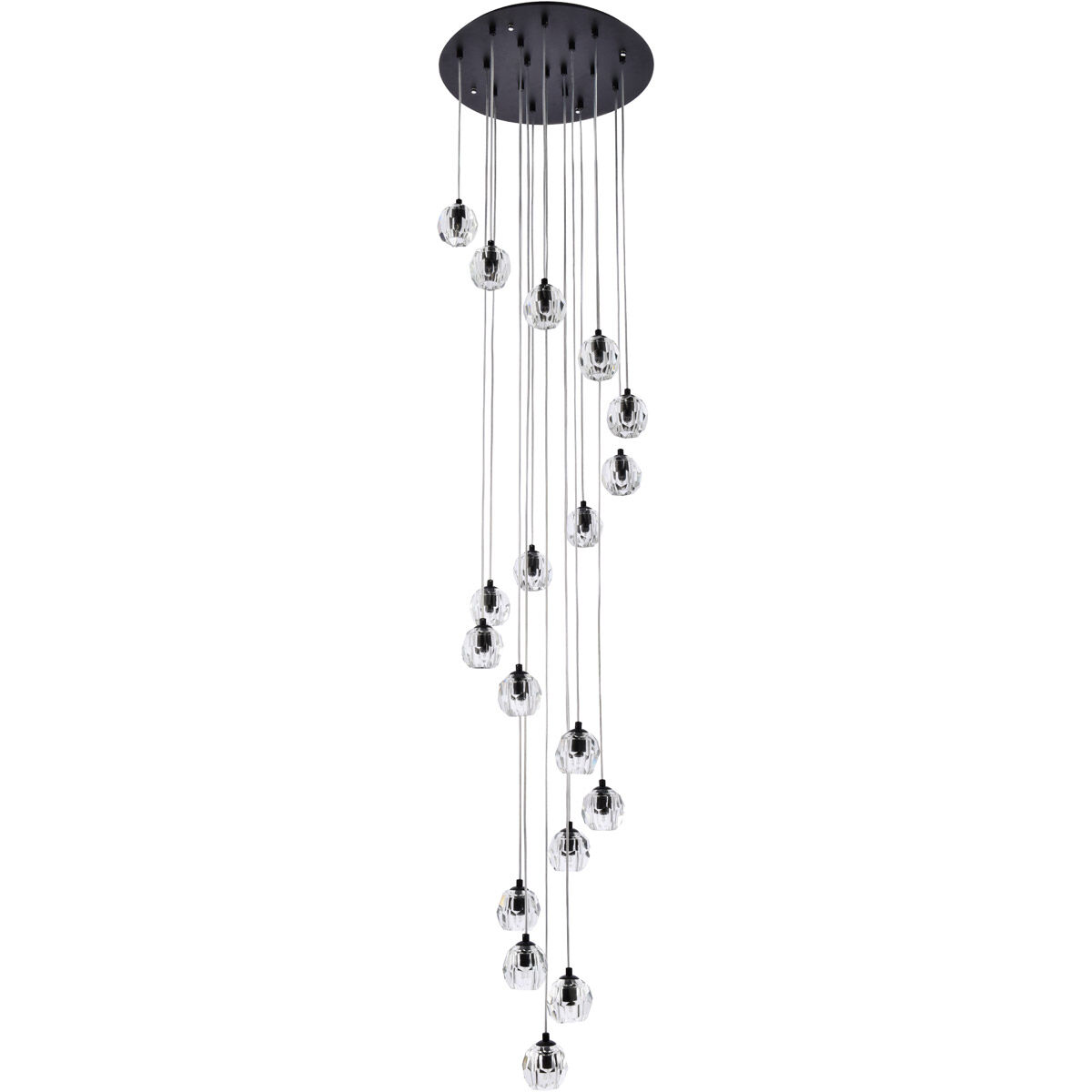 Eren 18 Light 20 inch Black Pendant Ceiling Light