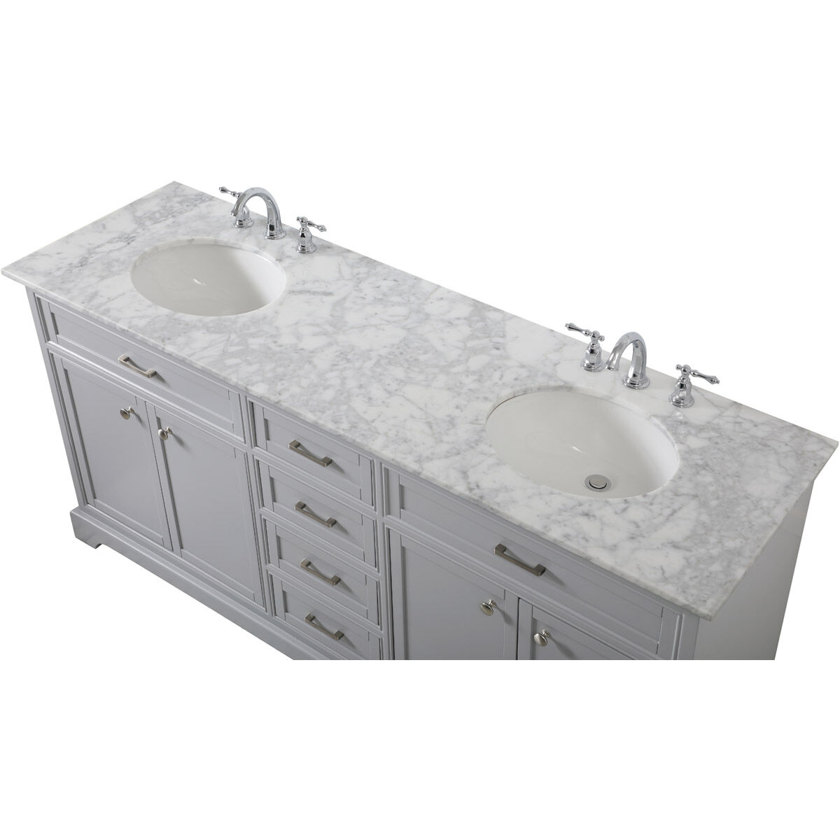 Americana 72 X 21.5 X 35 inch Grey Vanity Sink Set in Gray