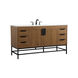 Eugene 60 X 22 X 34 inch Walnut Brown Vanity Sink Set