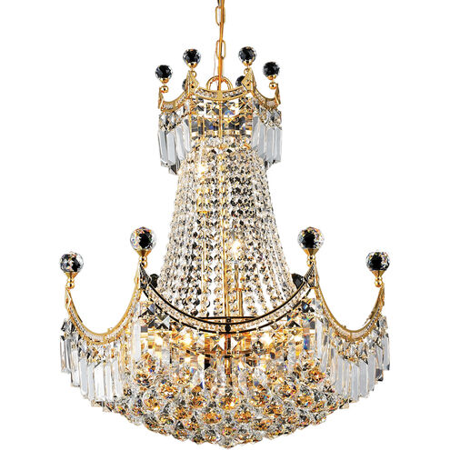 Corona 9 Light 20 inch Gold Dining Chandelier Ceiling Light in Royal Cut