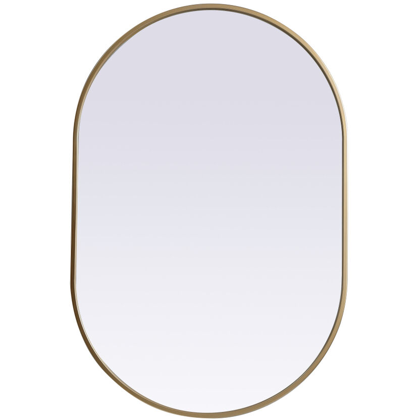 Asha 36 X 24 inch Brass Mirror in 24 x 36