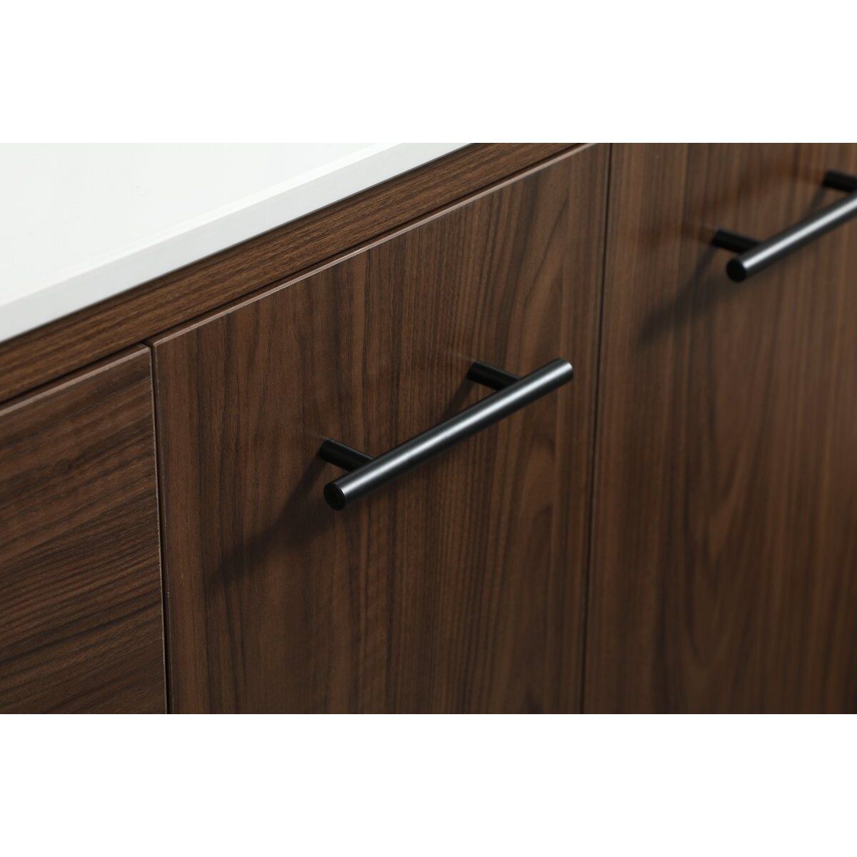 Cyrus 60 X 22 X 34 inch Walnut Vanity Sink Set