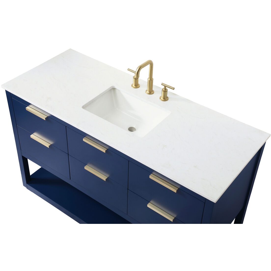Larkin 54 X 22 X 34 inch Blue Vanity Sink Set