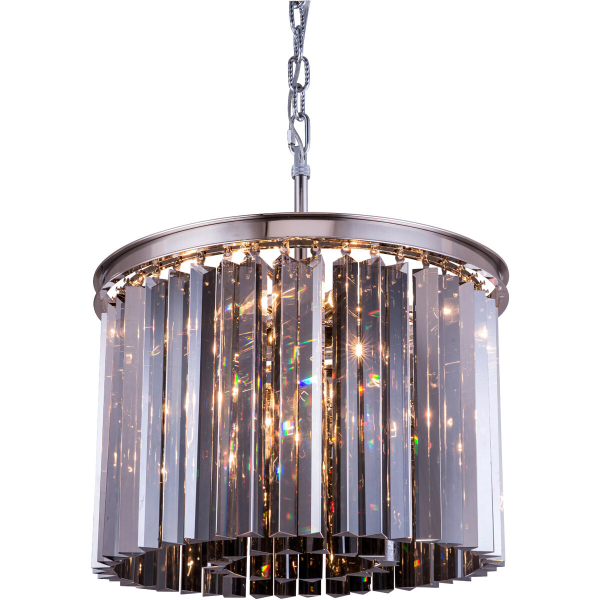 Sydney 6 Light 20 inch Polished Nickel Pendant Ceiling Light in Silver Shade, Urban Classic