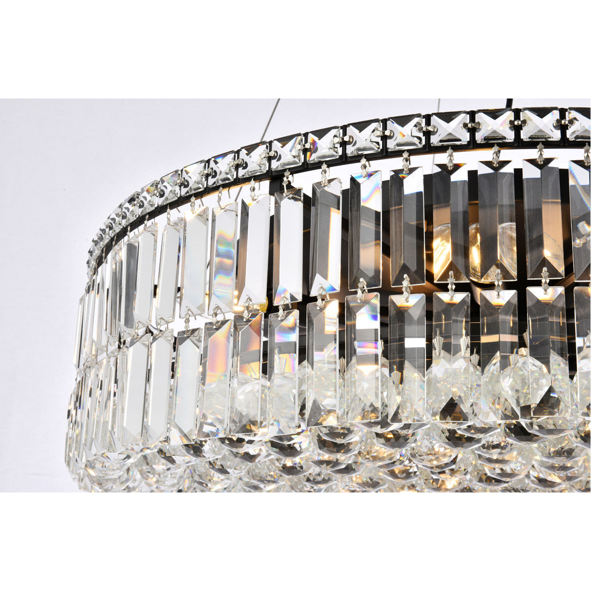 Maxime 12 Light 28 inch Black and Clear Chandelier Ceiling Light