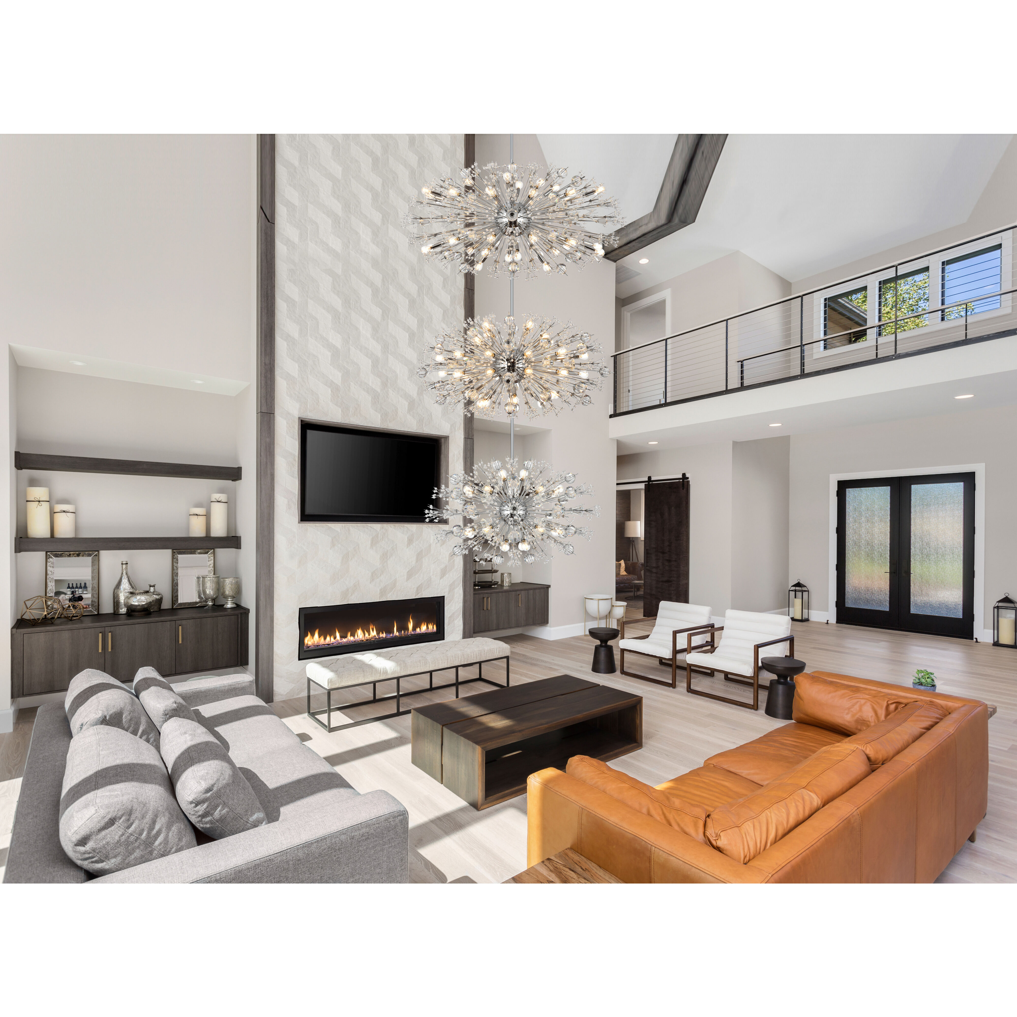 Vera 100 Light 25.5 inch Chrome Chandelier Ceiling Light