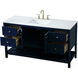 Theo 60 X 22 X 34 inch Blue Vanity Sink Set