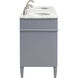 Park Avenue 60 X 35 inch Grey with Carrara White Marble Vanity Set in Gray