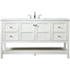 Theo 60 X 22 X 34 inch White Vanity Sink Set