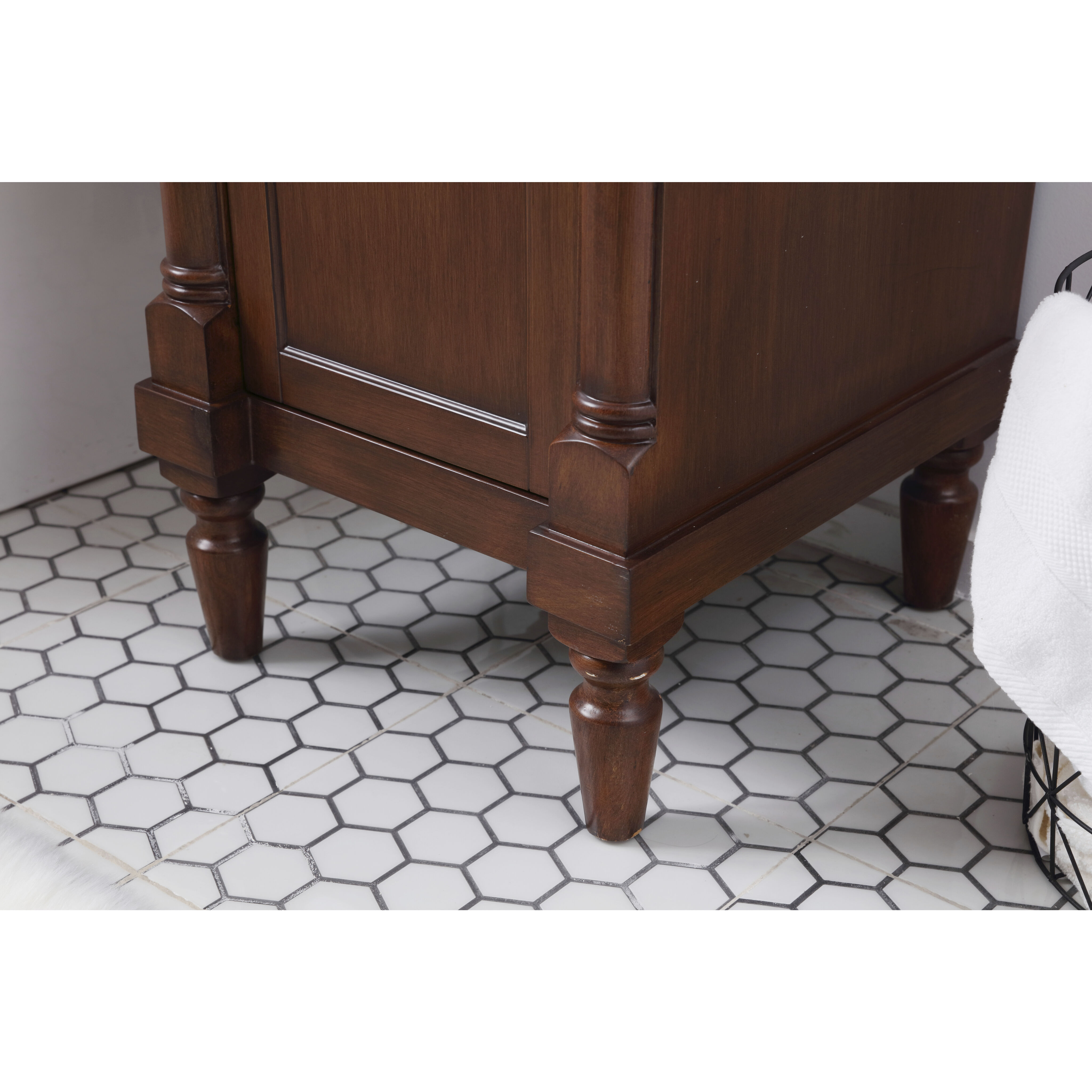 Lexington 19 X 18 X 35 inch Walnut Vanity Sink Set 